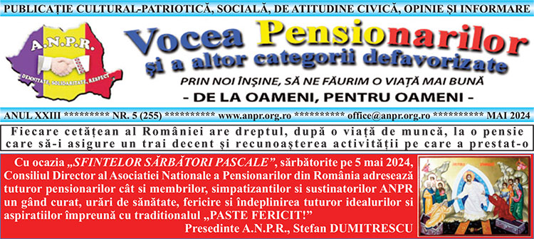 Ziar Vocea Pensionarilor luna mai 2024